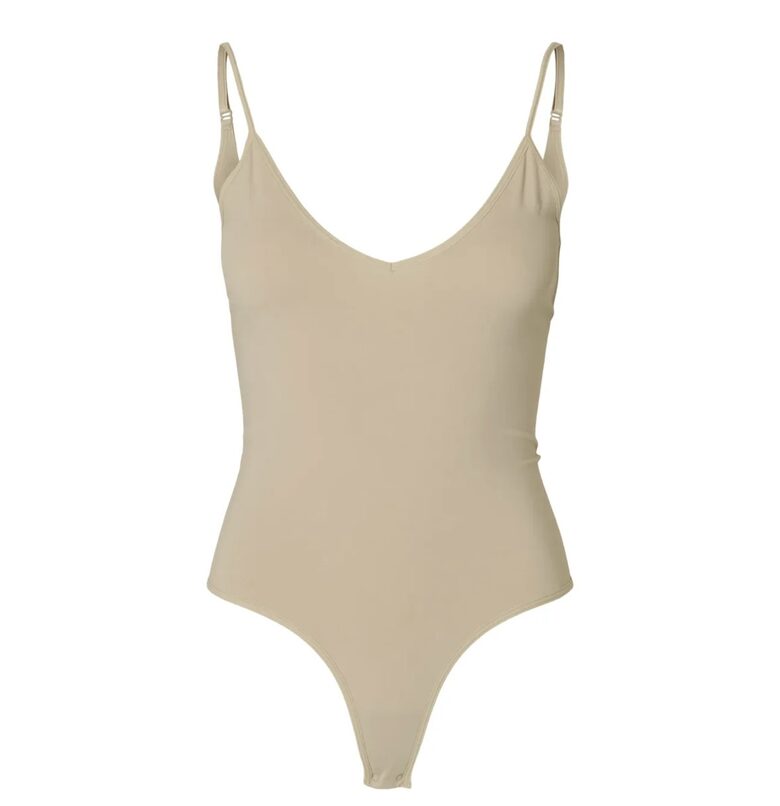 SELECTED FEMME BEZVĪĻU BODIJS AR REGULĒJAMĀ LENCĪTĒM MIESAS KRĀSĀ L/XL